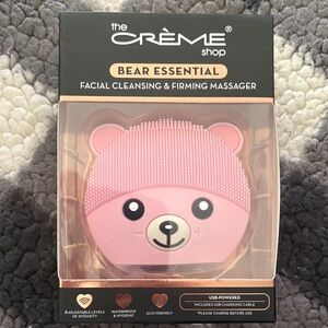 The Crème Shop Pink Bear Facial Cleansing & Firming Massager NIB